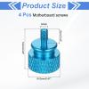 MECCANIXITY 4Pcs M3x6 Aluminum Thumb Screws, 12x16mm(ODxH) Computer Case Thumb Screws for PC Side Panel Motherboard Mounting Screw, Azure view 2