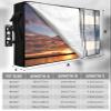 Nautical Anchor Outdoor TV Cover 30-32 Inch Waterproof & Weatherproof with Roll Up Front Flat, Retro Farmhouse Wooden Striped Outside Zipper TV Screen Protector Enclosure Remote Control Pocket view 2