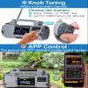 ZHIWHIS Emergency Radio with Bluetooth, Multi-Function Portable Radios with LCD VA Display, FM/MW/SW/VHF/WB Receiver with Alerts, Hand Crank/Solar/USB Charging, 5000mAh for Emergencies ZWS-908(Grey) view 3