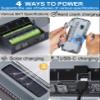 ZHIWHIS Emergency Radio with Bluetooth, Multi-Function Portable Radios with LCD VA Display, FM/MW/SW/VHF/WB Receiver with Alerts, Hand Crank/Solar/USB Charging, 5000mAh for Emergencies ZWS-908(Grey) view 4