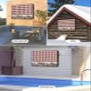 Farmhouse Outdoor TV Cover 60-65 Inch Waterproof & Weatherproof with Roll Up Front Flat,American Country Star Barn Red Brown Plaid Berry Outside Zipper TV Screen Protector with Remote Control Pocket view 4