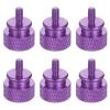 MECCANIXITY 6Pcs M3x6 Aluminum Thumb Screws, 12x16mm(ODxH) Computer Case Thumb Screws for PC Side Panel Motherboard Mounting Screw, Purple view 1