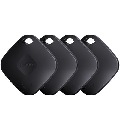 Yipoyilo Real-time Positioning Air Tracker Tag(Only for Android, Not for iOS), Key Finder, Work with Google Find Hub, Tracker for Luggage, Backpack etc, 4 Pack Black