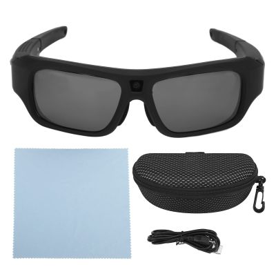 Depisuta Camera Glasses, 90 Angle 4K Full HD Smart Glasses Protective Polarized Lenses Video Recording Sunglasses, Wearable Eyeglass for Cycling Sports, Traveling, Driving