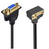 bodateng 90 Degree Angled 3+6 Cable HD 15Pin Male to Male Female Extension Cable for PC TV Computer Projector 50cm1.5m 300cm(0.5m,VGA M-F Up) view 1