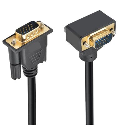 bodateng 90 Degree Angled 3+6 Cable HD 15Pin Male to Male Female Extension Cable for PC TV Computer Projector 50cm1.5m 300cm(3m,VGA M-M Down)