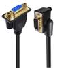bodateng 90 Degree Angled 3+6 Cable HD 15Pin Male to Male Female Extension Cable for PC TV Computer Projector 50cm1.5m 300cm(1m,VGA M-F Left) view 1