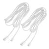 BESPORTBLE 2Pcs Adapter Phone Jack to Ethernet Converter Durable Extension Cord for Home Office Efficient Signal Transmission Simple and Elegant Design view 1