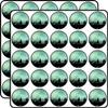 Aurora Borealis Scrapbook Stickers Vinyl Decals 1" Size 50-Pack for Journals, Cards, Crafts view 1