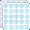Iridescent Aqua and Purple Watercolor Mandala Scrapbook Stickers Vinyl Decals 1" Size 50-Pack for Journals, Cards, Crafts view 1