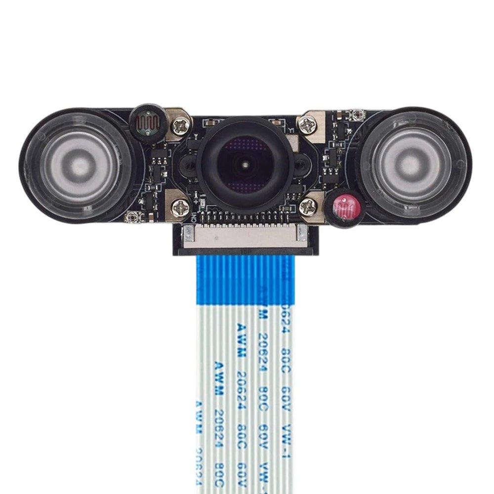 RONINRINGRTI 130 Deg Ir Installed | 4 Night Vision FisHieye Camera Module 5Mp Ov5647 Webcam with Infrared Ir Sensor Led Light for 4B/3B+/3B New 2026 High for Electronic Component