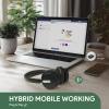 Yealink WH64 Hybrid with DECT Dongle, 492ft Range, 32 Talk Time Bluetooth Headset for Teams, Zoom Skype UC, 3X Mic Noise Cancelling, Headset PC Phone (Renewed) view 4