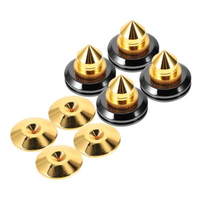 SHINEOFI 4pcs Speaker Isolation Spikes Durable Shock Absorbing Feet for Enhanced Sound Clarity and Compatibility with Various Audio Equipment for Amplifiers and Turntables