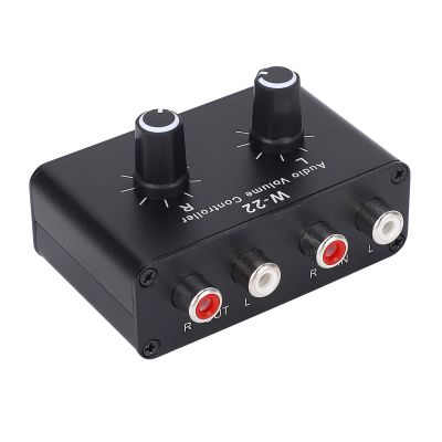 Zyyini 3.5mm Volume Control Knob Stereo Audio Attenuator Passive Preamp with Aluminum Alloy Housing & Ground Isolation Circuit for CD Players Mixers Amplifiers