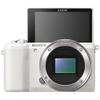 Sony Alpha a5100 Mirrorless Digital Camera with 16-50mm Lens (White) + 64GB Card + Card Reader + Case + Flex Tripod + Hand Strap + Memory Wallet + Cap Keeper + Cleaning Kit view 3