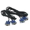 bodateng 1.5/3 M Black Blue 15 Pin Male to Male Plug Computer M>oni>tor Cable Wire Cord Cable Wire Cord Cables Computer Connection(Male to Female,300cm) view 2