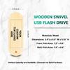 Custom USB Flash Drive - 50 PCS Personalized Wooden Thumb Drive - USB 2.0 Plug & Play for Corporate Gifts & Promotions, Custom Logo/Art, Bulk Packaging Options (128 MB,Without Box) view 3