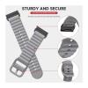 26mm 22mm QuickFit Silicone Strap For Garmin Fenix 8 47mm 51mm E 7 7X 6X Pro 5X Plus Epix Pro Gen 2/Enduro 3 Bracelet(Pink silver,22mm) view 4
