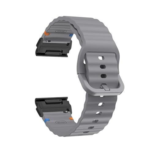 26mm 22mm QuickFit Silicone Strap For Garmin Fenix 8 47mm 51mm E 7 7X 6X Pro 5X Plus Epix Pro Gen 2/Enduro 3 Bracelet(SpaceH black,22mm)