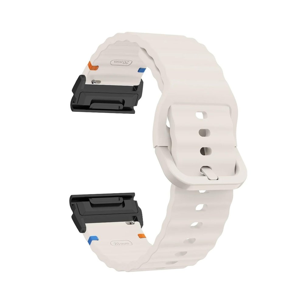26mm 22mm QuickFit Silicone Strap For Garmin Fenix 8 47mm 51mm E 7 7X 6X Pro 5X Plus Epix Pro Gen 2/Enduro 3 Bracelet(Starlight black,26mm)