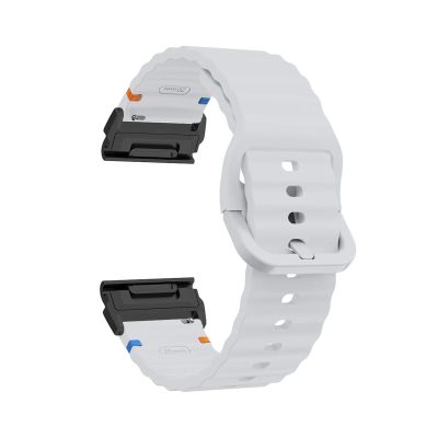 26mm 22mm QuickFit Silicone Strap For Garmin Fenix 8 47mm 51mm E 7 7X 6X Pro 5X Plus Epix Pro Gen 2/Enduro 3 Bracelet(Gray black,26mm)