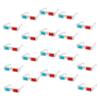 CALLARON 20 Pcs Red/Cyan 3D with White Frame Foldable Anaglyph Glasses for Movies, Gaming & Theater, Disposable 3D for Computer, TV & Group Events view 1