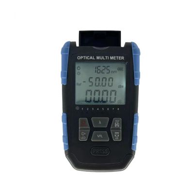 Light Meters, Multifunctional Fiber Optics Testing All-in-one Machine with Network Test 15mW VFL LED Lighting OPM 1577nm Optical Power Meter(50 26dB Rechargeable)