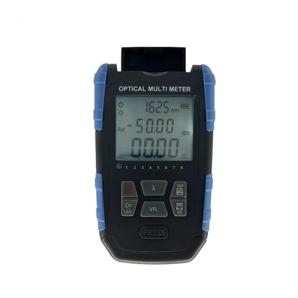 Light Meters, Multifunctional Fiber Optics Testing All-in-one Machine with Network Test 15mW VFL LED Lighting OPM 1577nm Optical Power Meter(50 26dB Rechargeable)