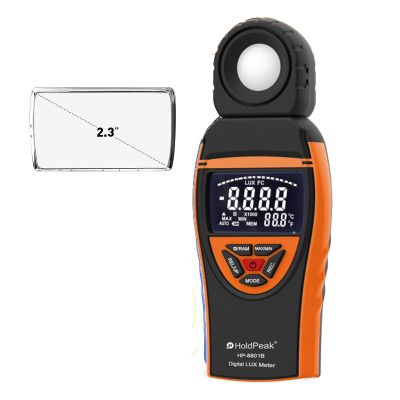 Light Meters, Digital Illuminance Meter,High Accuracy and Fast Response,Light Detector: Used for Light Detection,LCD Display,1-400,000Lux(8801B)