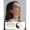 3.5mm Wired Open Ear Headphones with Ear Hooks Running Headphones with Mic & in-Line Control Air Conduction Wired Stereo Headset for Sports Cycling Jogging Exercise Gym (Beige) view 2