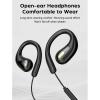 3.5mm Wired Open Ear Headphones with Ear Hooks Running Headphones with Mic & in-Line Control Air Conduction Wired Stereo Headset for Sports Cycling Jogging Exercise Gym (Beige) view 3