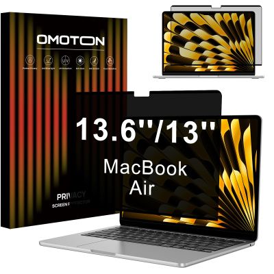 OMOTON Magnetic Privacy Screen for MacBook Air 13.6/13 Inch (2022-2025, M2, M3, M4), Anti-Spy Filter, Matte Anti Glare Blue Light Protector, Easy Install & Remove