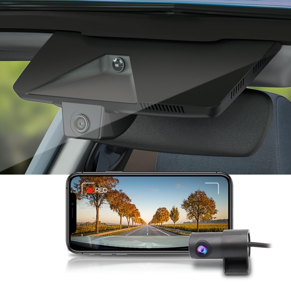 Fitcamx Front 2K+Rear 1080P Dash Cam for 2025 Kia K4 (Part No#GG100) LX LXS EX GT-Line Turbo, OEM Style, Dual HD Video, Built-in WiFi & APP, Loop Recording, Collision Detection, Easy to Use, 64GB Card