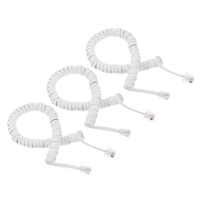 Angoily 3pcs Quality Landline Phone Cord Stretchable Spring Wire Tangle Curly Cord for Telephones Easy Installation