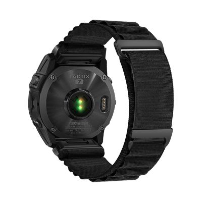 Quick Fit 20/22/26mm Woven Nylon Band For Garmin Fenix 8 47mm 51mm E 7 7X 6 6X 5 5X Plus/Enduro 3/Epix Pro Gen 2 Bracelet(Black,20mm)