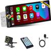 6.9" Single Din Car Stereo with Wireless Apple CarPlay & Android Auto, IPS Touchscreen with Bluetooth 5.2, Car Radio with Backup Camera, Support Mirror Link, GPS, FM/AM, USB/Type-C, MIC, EQ, SWC view 1
