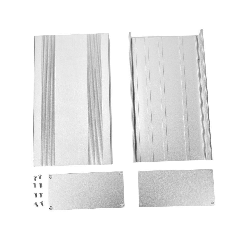 Aluminum Alloy Project Box 68x145x250mm | Sandblast Oxidized Silver Case for Electronics/Controllers/DIY | Die - Cast Enclosure with Heat Dissipation & Transmission Blocking