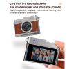Dpofirs Mini Keychain Camera, 1080p Small Retro Camera for Photo Video Travel Vlog, Built in 4 Filters, 0.96" HD Screen, 128GB Expandable (Brown) view 4