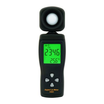 Light Meters, Illuminance Meter, Light Meter, Digital, Handheld Ambient Temperature Measuring Instrument, Ambient Light Sensor, Solar Power Detector,