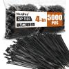 5000 PCS Zip Ties 4 Inch, Small Cable Ties with 18lbs Tensile Strength, Black Zip Ties for Indoor and Outdoor Use, Wire Ties, Black view 1