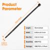 5000 PCS Zip Ties 4 Inch, Small Cable Ties with 18lbs Tensile Strength, Black Zip Ties for Indoor and Outdoor Use, Wire Ties, Black view 2