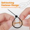 5000 PCS Zip Ties 4 Inch, Small Cable Ties with 18lbs Tensile Strength, Black Zip Ties for Indoor and Outdoor Use, Wire Ties, Black view 3