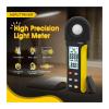 Light Meters, 5000A High-Precision Digital Lux Meter, 1 to 400,000 Lux Wide Ran, Lux/Fc Unit Switch, MAX/MIN Recording, Built-in Display(Yellow) view 2