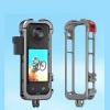 Aluminum Camera Cage for X4 Protective Case with Silicone Lens Cover Rig Housing Frame with 1/4 Screw Port Support Horizontal Durable Lightweight Action Camera Accessories for view 2