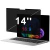 OMOTON Magnetic Laptop Privacy Screen 14 Inch 16:9, Anti-Spy Filter, Matte Anti Glare Blue Light Protector, Easy Install & Remove view 1