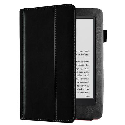 RONYDCI Case Compatible with Kindle 7th Generation Case 2014 Ebook Leather Cover WP63GW Protective Skin with Magnetic Closured Sleep(Black)