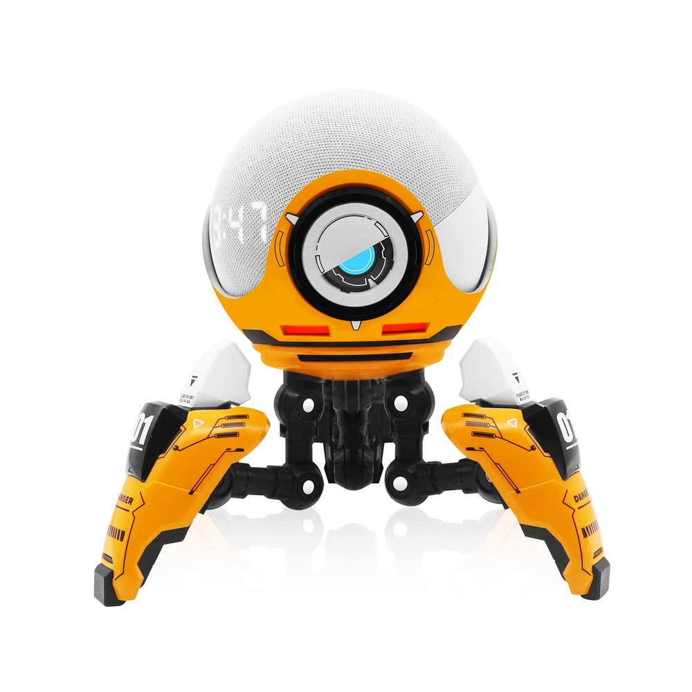 Echo Dot StandTable Stand Decorative Holder for Echo Dot (4th & 5th Generations) or Homepod MiniBracket can be Adjusted arbitrarily Posture (Orange)
