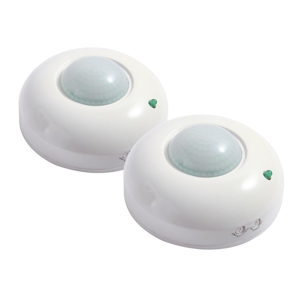 Clearhill 2PCS 360 Ceiling PIR Motion Sensor Switch, Detector Light Switch, Adjustable Delay & LUX, High Sensitivity, Indoor Use