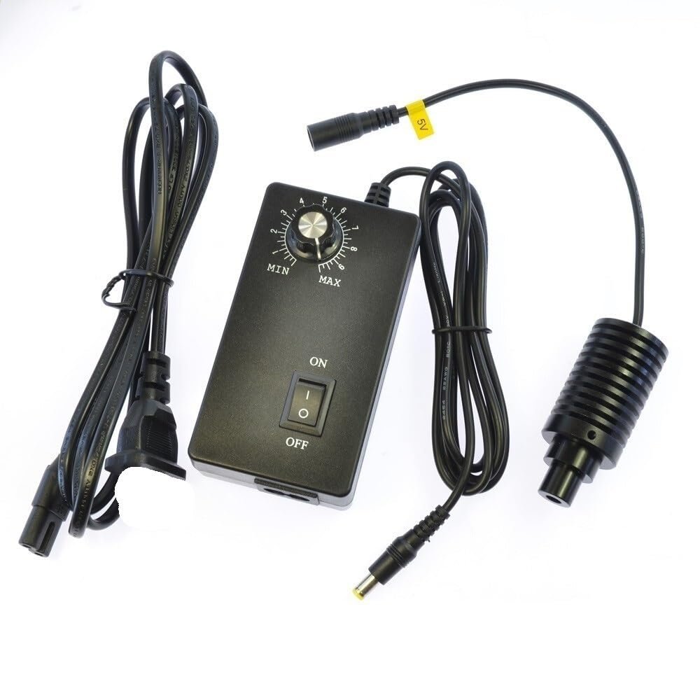 Microscope Kit 6mm-13mm Microscope Coaxial Light Source LED Spot Lamp, Coaxial Light Source Brightness Adjustable 90V-240V White Blue Green Red Light Optional Microscope Lens Adapters(White Light,13mm