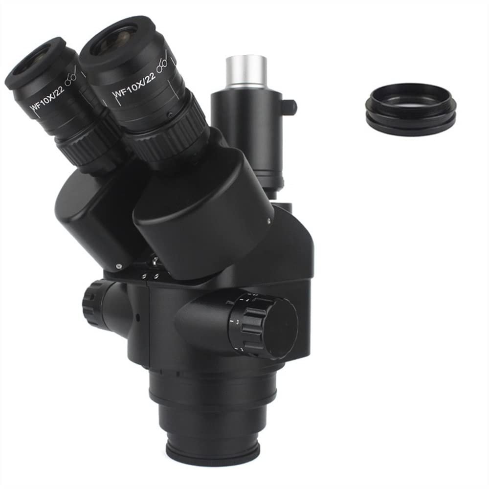 Lab Microscope Accessories 7X-45X 3.5X-90X Simul-Focal Trinocular Microscope Zoom Stereo Microscope Head 0.5x 2.0x Auxiliary Objective Lens C-mount Camera For PCB Soldering Phone Repair PCB inspection